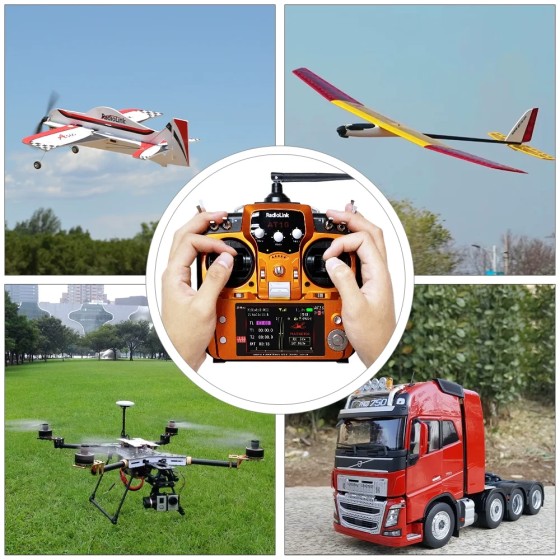 RadioLink AT10II Model Remote Control 4KM 12 Channel Drone Crossing Machine Fixed Wing Vehicle and Ship Machine